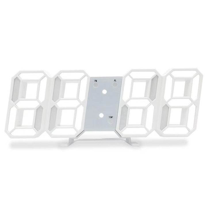 3D Digital Alarm Clock Home Desktop Wall Hanging Living Room Advanced Sense Creative LED Wall Hanging Electronic Clock Hanging Meter