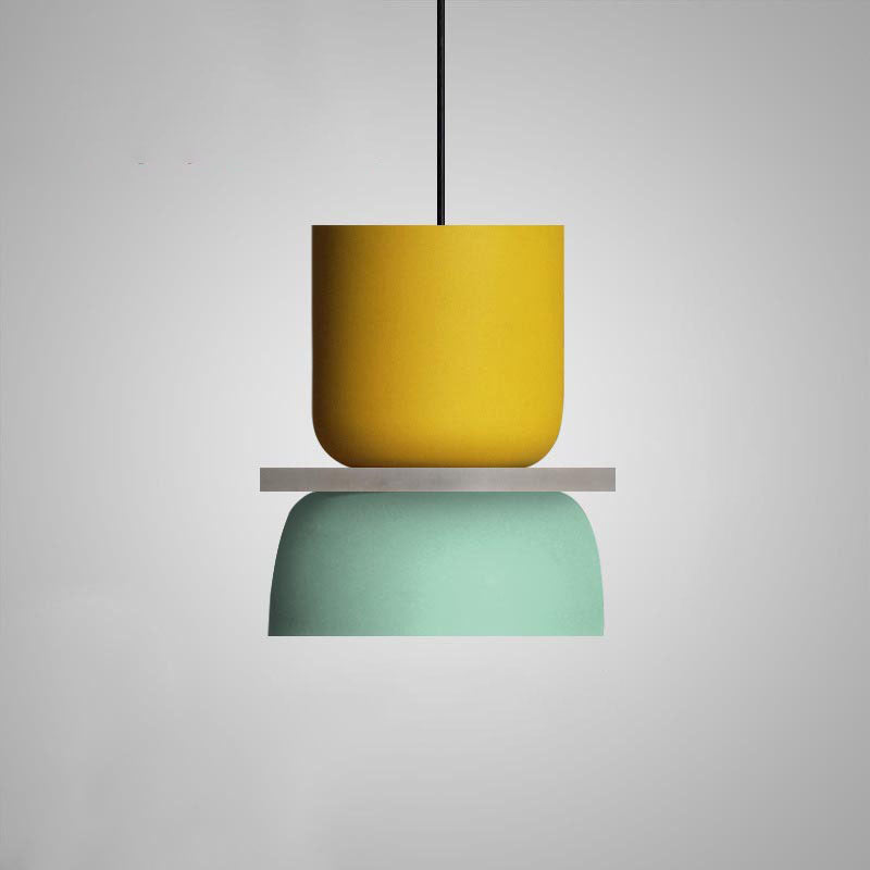 Simple Nordic Dining Hall Lamp High-level Living Room Chandelier Macaron Acrylic