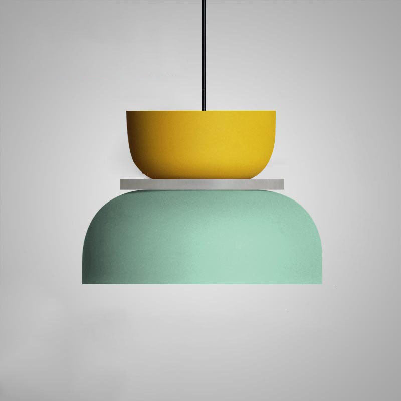 Simple Nordic Dining Hall Lamp High-level Living Room Chandelier Macaron Acrylic