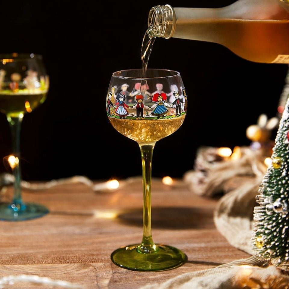 Alsace Style Little People Cup Red Wine Wine Glass High Appearance Ins Nordic Style Cute Creative Doll Cup