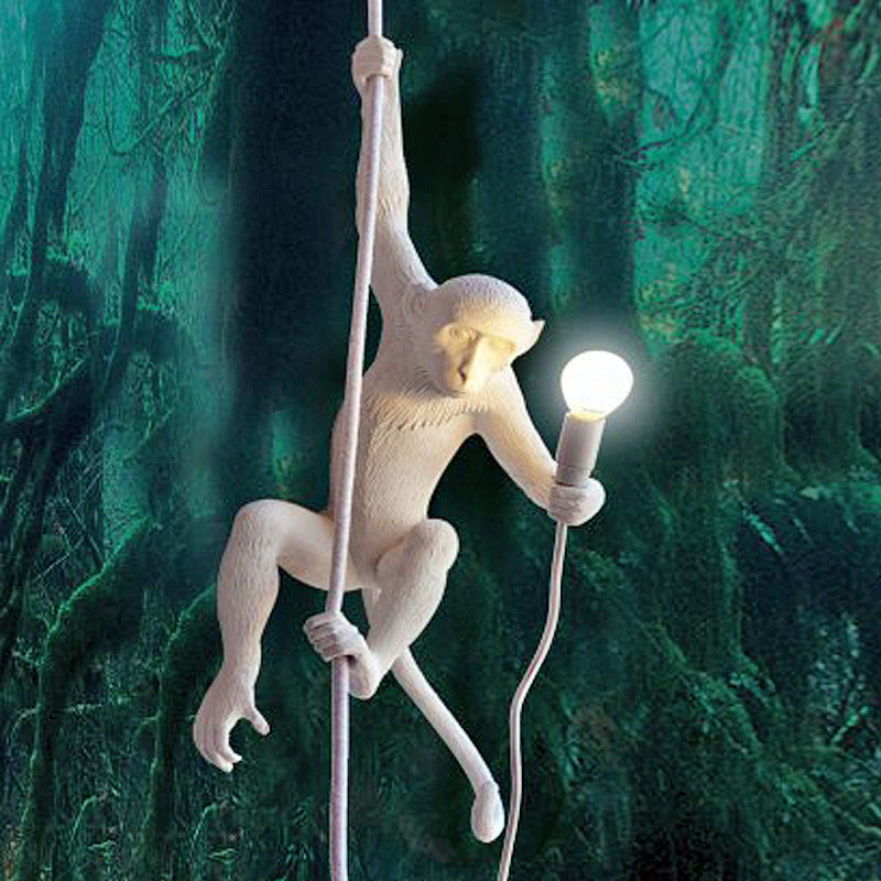 Creative Industrial Wind Animal Monkey Lamp Living Room Dining Room Bedroom Chandelier Table Lamp Wall Lamp