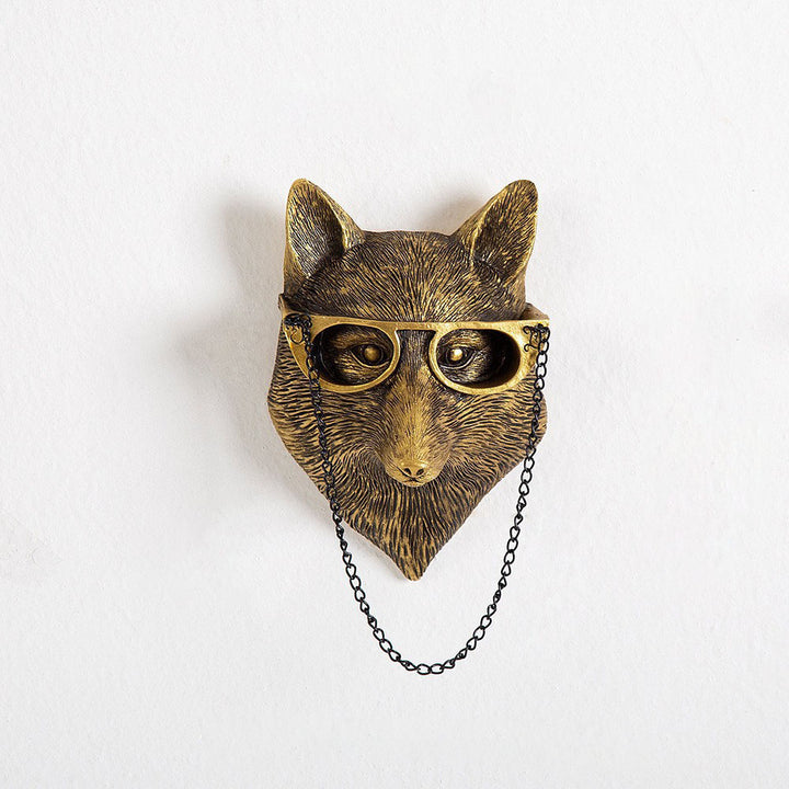 Antique copper animal pendant indoor home bedroom decoration living room fireplace resin craft wall hanging