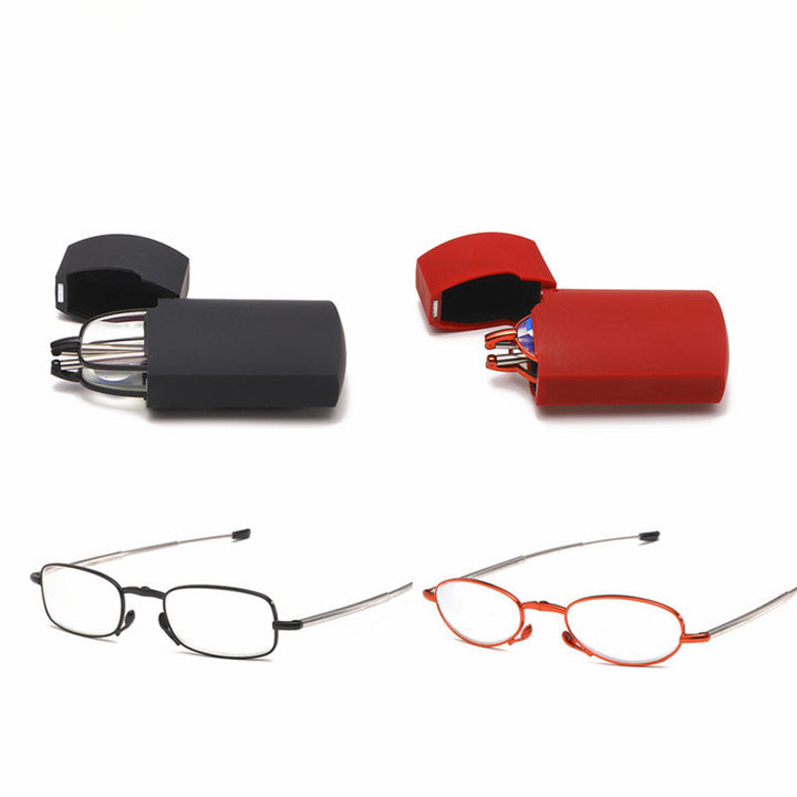 Exquisite reading glasses small lighter box anti-blue light antenna folding reading glasses