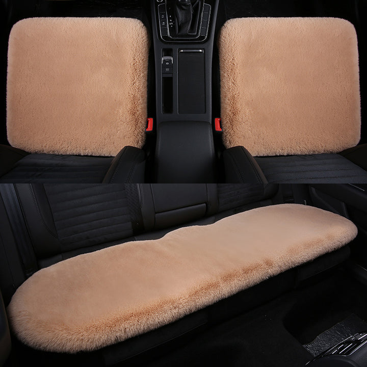 BowLift 丨 Thickened Winter Short Rabbit Plush Car Seat Cushion without Backrest