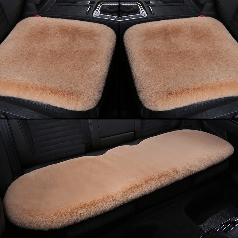 BowLift 丨 Thickened Winter Short Rabbit Plush Car Seat Cushion without Backrest