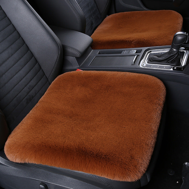 BowLift 丨 Thickened Winter Short Rabbit Plush Car Seat Cushion without Backrest