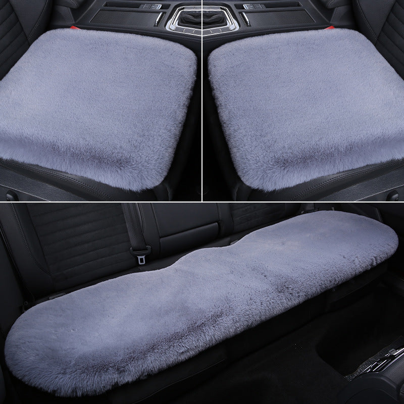 BowLift 丨 Thickened Winter Short Rabbit Plush Car Seat Cushion without Backrest