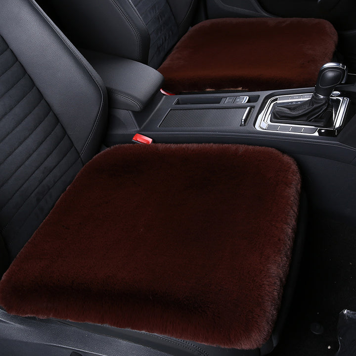 BowLift 丨 Thickened Winter Short Rabbit Plush Car Seat Cushion without Backrest