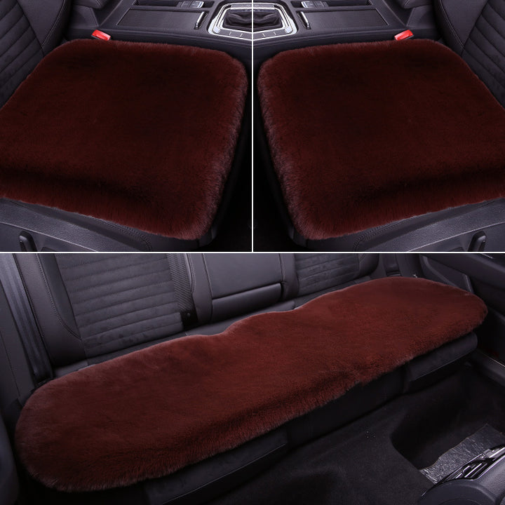 BowLift 丨 Thickened Winter Short Rabbit Plush Car Seat Cushion without Backrest