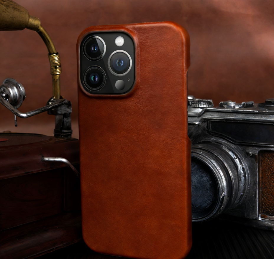 BowLtt|Premium Genuine Leather iPhone Case(Material: Top-Grain Cowhide; Thickness: 1.2mm; Application: Drop Protection, Business & Luxury Daily Use)
