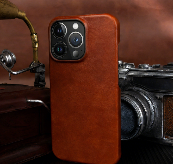 BowLtt|Premium Genuine Leather iPhone Case(Material: Top-Grain Cowhide; Thickness: 1.2mm; Application: Drop Protection, Business & Luxury Daily Use)