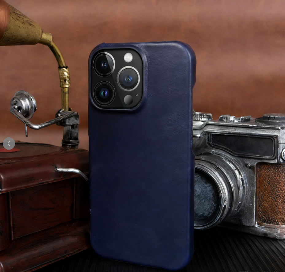 BowLtt|Premium Genuine Leather iPhone Case(Material: Top-Grain Cowhide; Thickness: 1.2mm; Application: Drop Protection, Business & Luxury Daily Use)