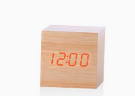 BowLtt|Square Digital Clock Thermometer(Material: Sleek Body; Function: Time Display   Temperature Monitoring; Application: Bedside Placement, Home Decoration)