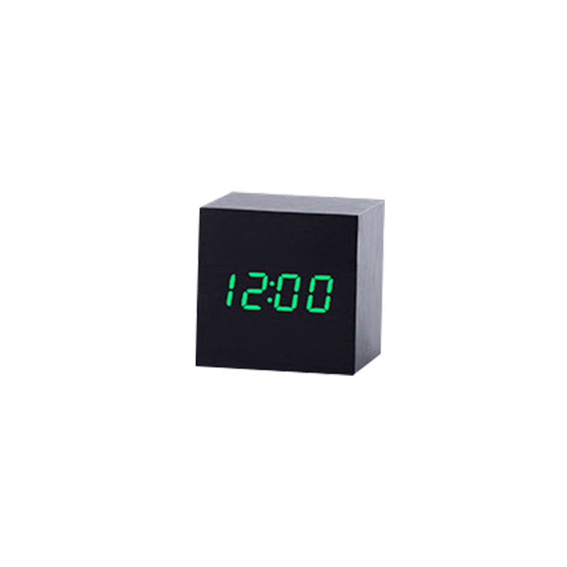 BowLtt|Square Digital Clock Thermometer(Material: Sleek Body; Function: Time Display   Temperature Monitoring; Application: Bedside Placement, Home Decoration)
