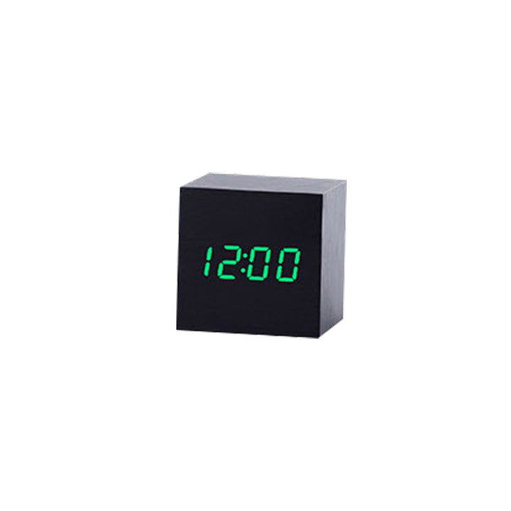BowLtt|Square Digital Clock Thermometer(Material: Sleek Body; Function: Time Display   Temperature Monitoring; Application: Bedside Placement, Home Decoration)