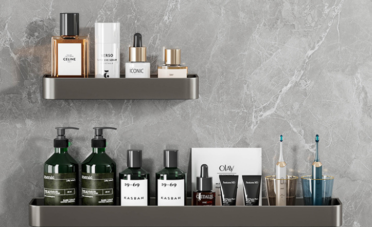 BowLift | Bathroom Storage Rack+Minimalist Thickened Drill-Free Wall-Mounted