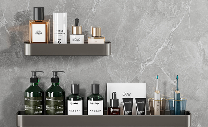 BowLift | Bathroom Storage Rack+Minimalist Thickened Drill-Free Wall-Mounted