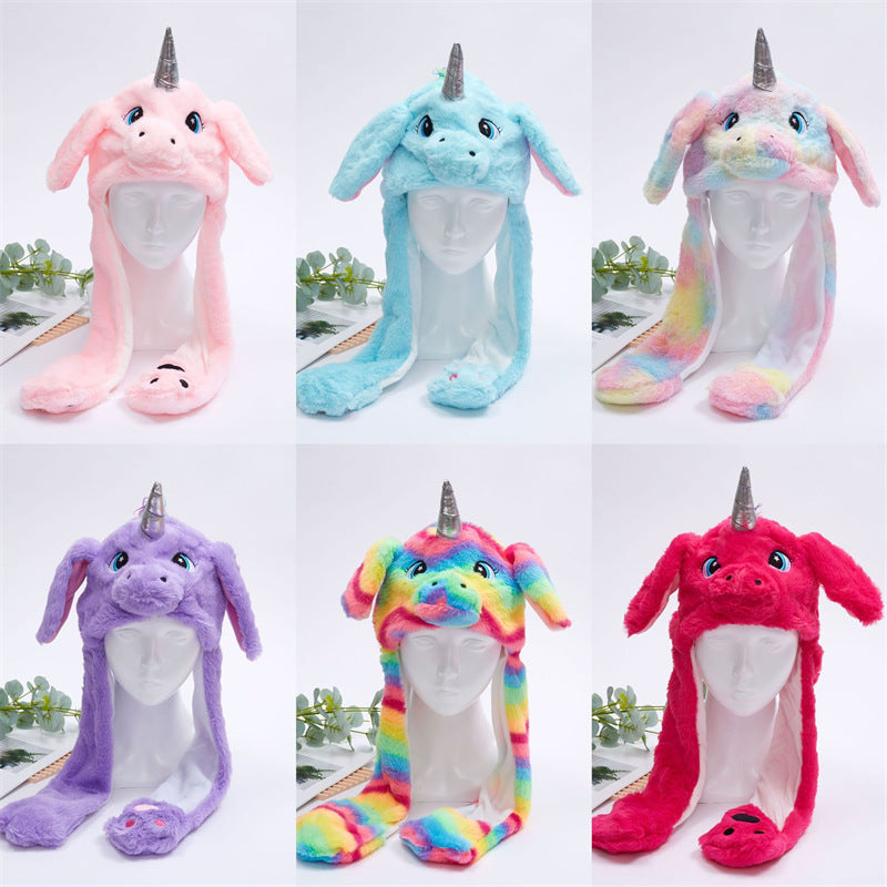 BowLift 丨 Women's Cute Fluffy Plush Hat Movable Ears