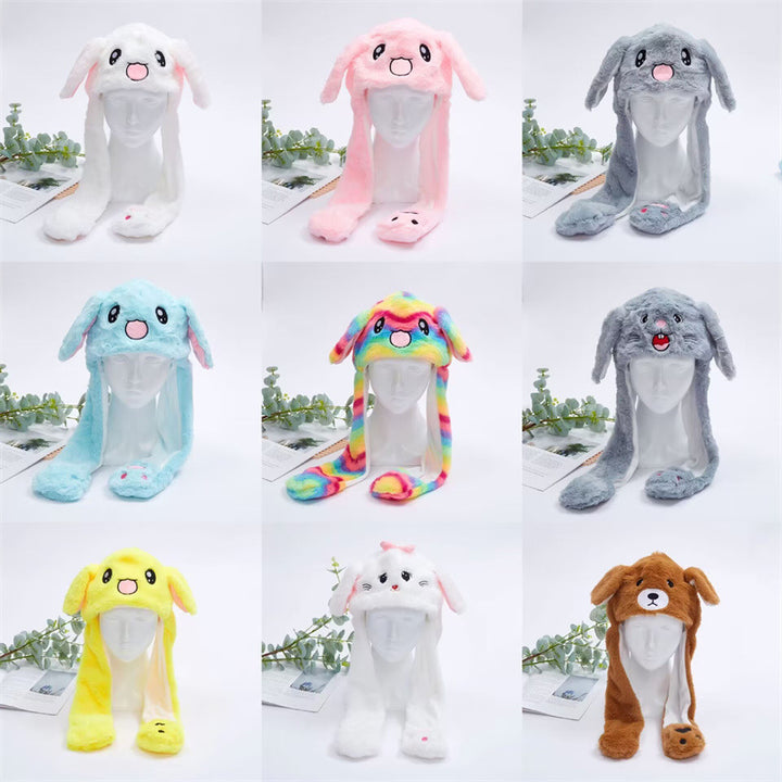 BowLift 丨 Women's Cute Fluffy Plush Hat Movable Ears