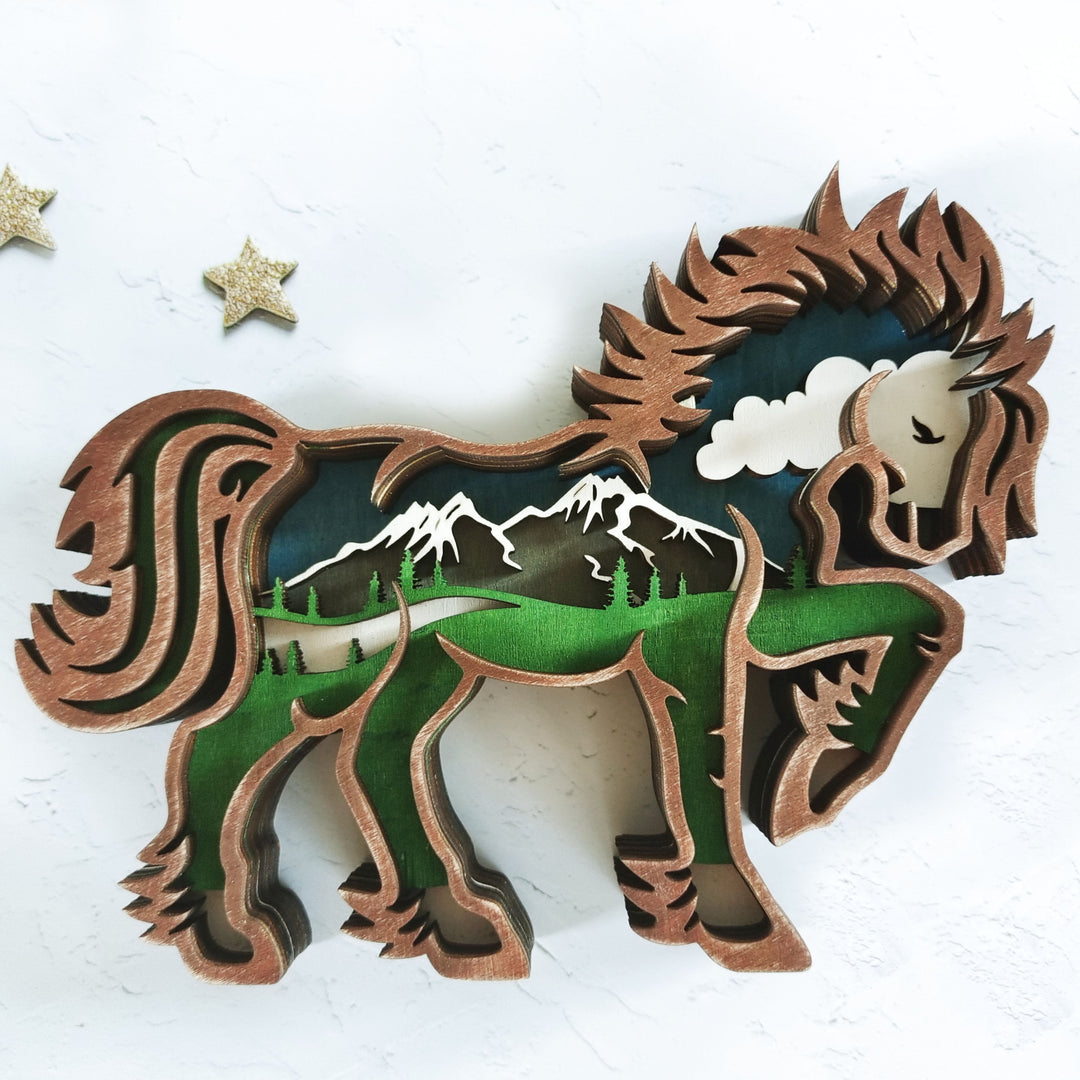 BowLift | Holiday Gift Wooden Animal Carved Lamp Ornament