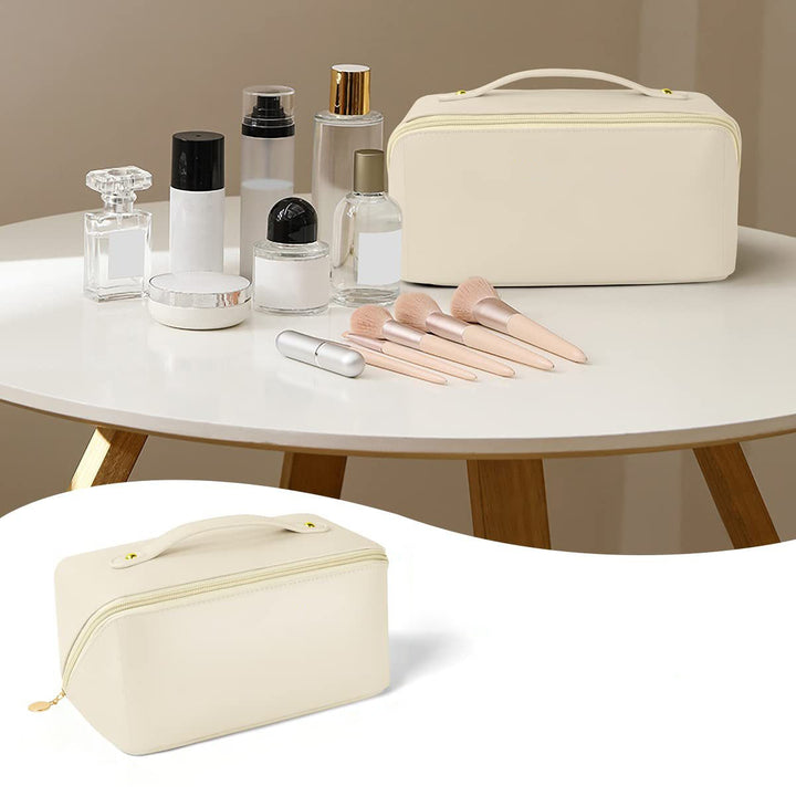 BowLift 丨 Portable Travel Cosmetic Bag Large Capacity High-value PU Leather