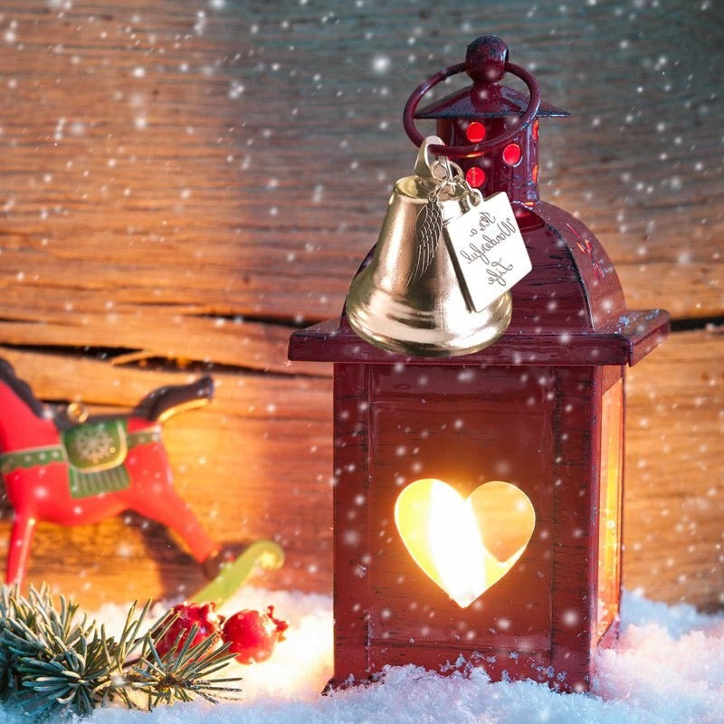 Christmas Tree Memorial Ornaments Angel Wings Bell Pendant Hanging Decoration | Bowlift