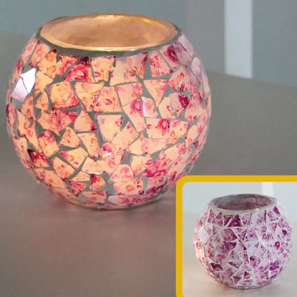 BowLift | Mosaic Glass Candle Holder for Home Decor
