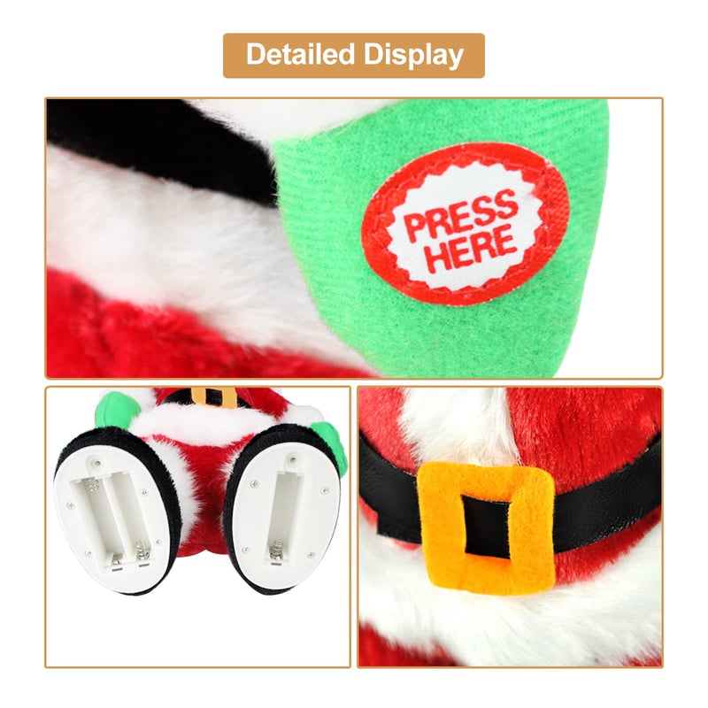 BowLift | Dancing & Singing Santa Claus | Movable Santa Figure with Music | Fun Christmas Decoration & Gift Idea