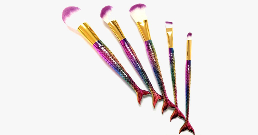 BowLift | Mermaid Brush Set with 5 Brushes - Gives you the look you desire!