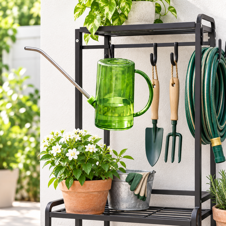 Transparent Measured Long-Spout Indoor Plant Watering Can with Gooseneck Bowlift