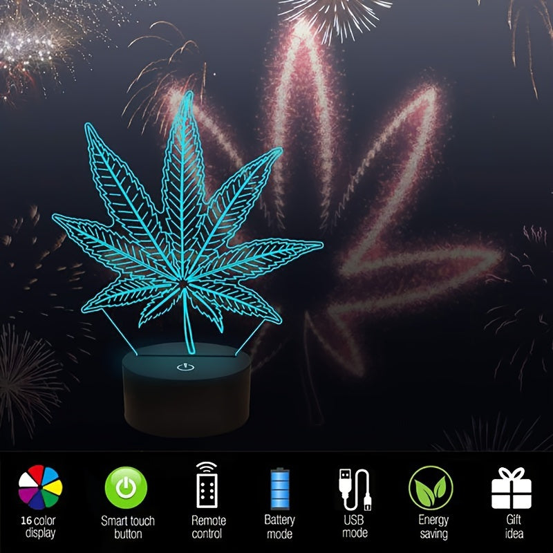 BowLift | GlowBud - 3D Hemp Leaf Lamp