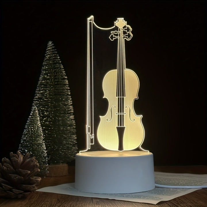 BowLift | MelodyGlow - Elegant Cello Spherical Lamp