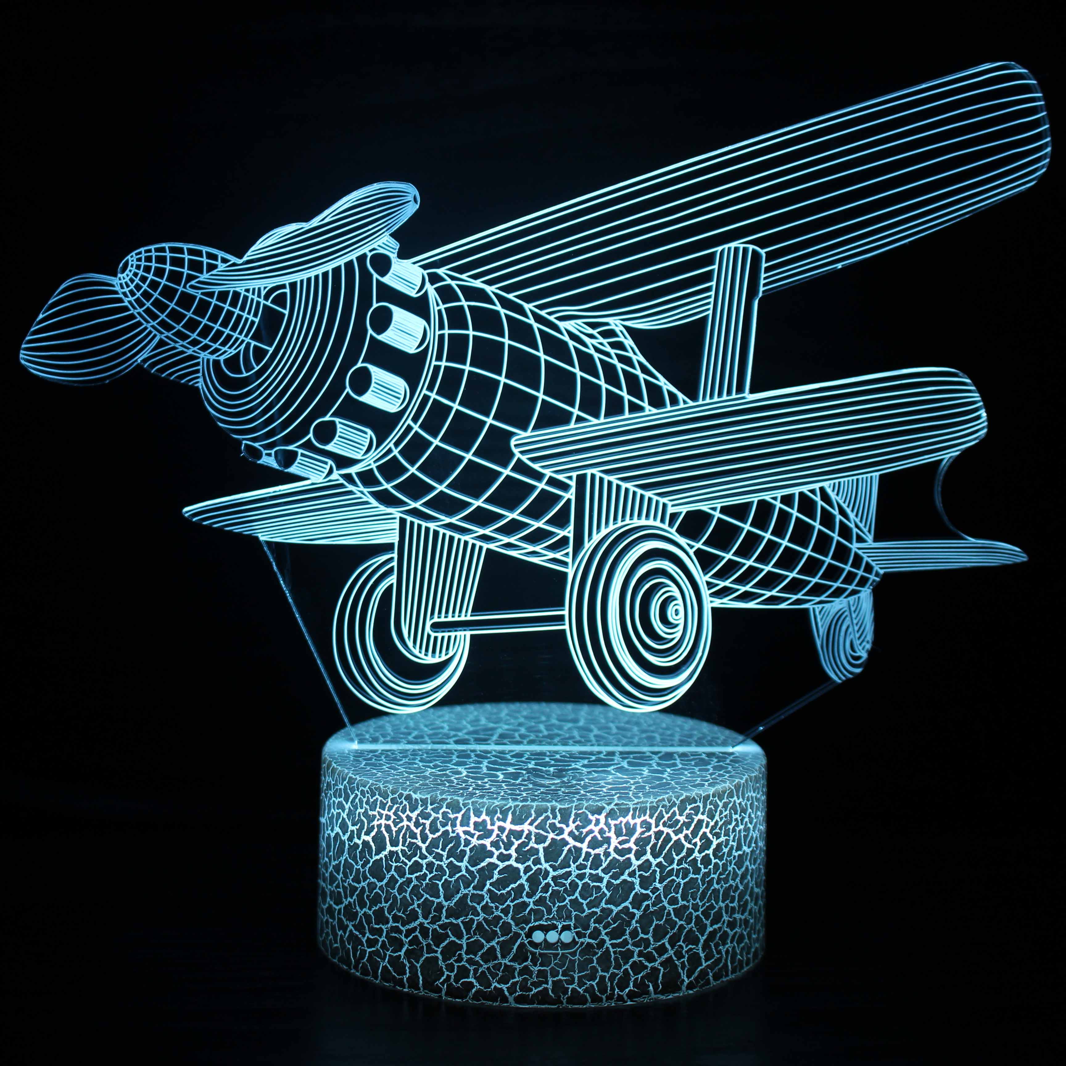 BowLift | Propeller airplane 3D optical illusion lamp