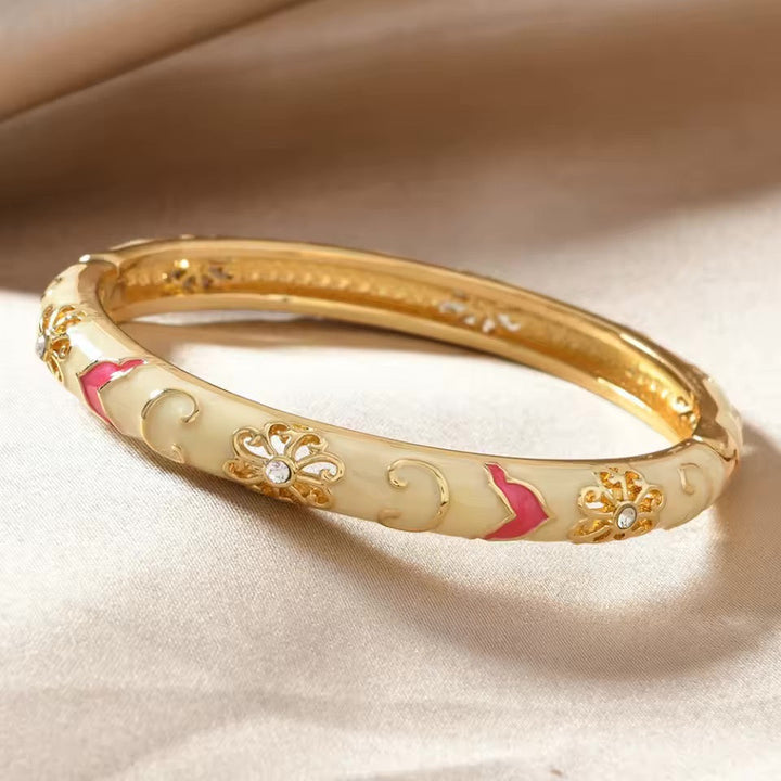 BowLift | 4pc Floral Accented Bangle Stack