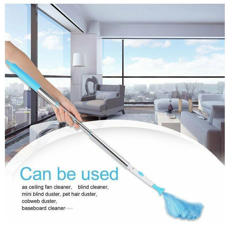 360° Rotatable Electric Spin Duster Motorized Dust Wand with 2 Brushes | Bowlift