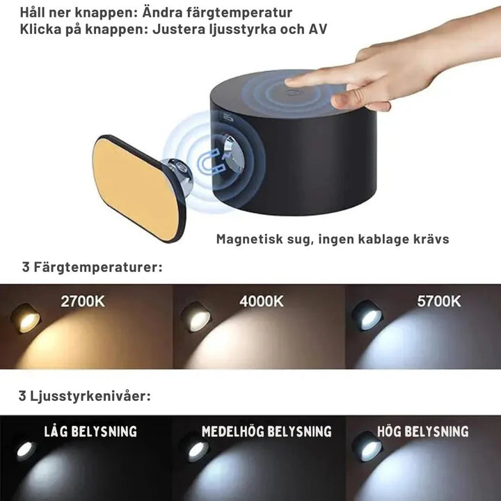BowLift | Wireless Nordic Wall Light with Remote Control