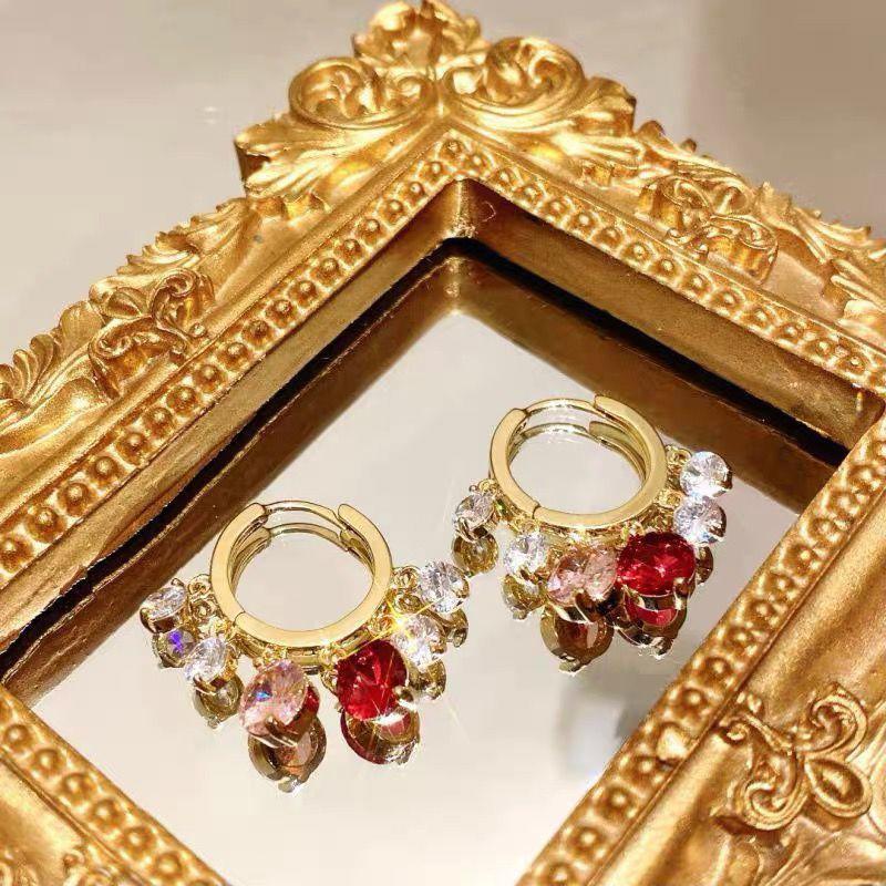 BowLift | Gold Glitter Colorful Zircon Earrings