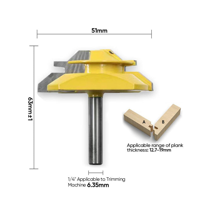 BowLift | Router Bit 45-Degree Glue Joint Lock Miter