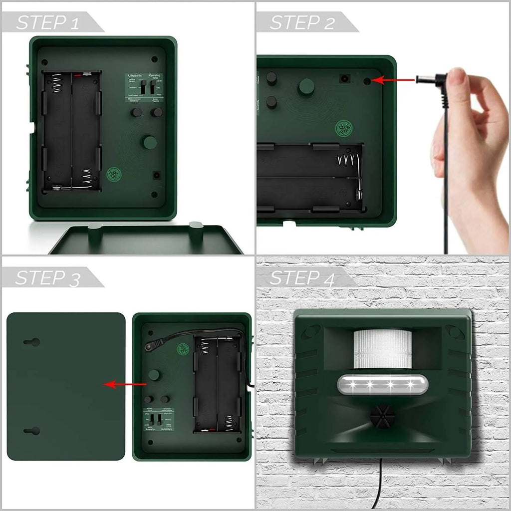 BowLift | Outdoor Ultrasonic Bird Repeller | Effective, Humane Woodpecker Deterrent for Gardens, Patios & Farms