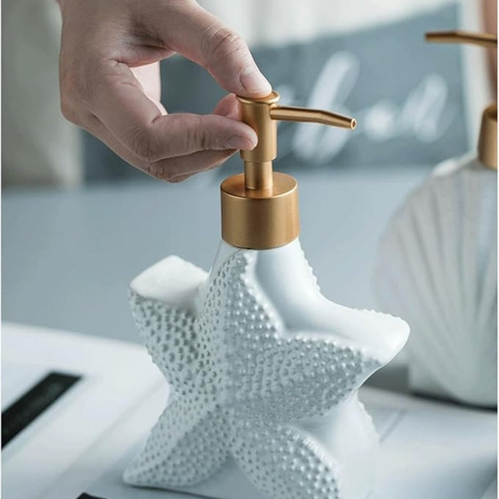 BowLift | Seashell Ceramic Soap Dispenser
