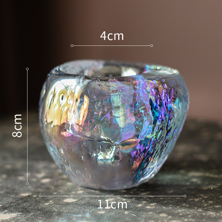 BowLift | Glass Tealight Holder – Decorative Candle Holder made of Clear Glass for Cozy Lighting