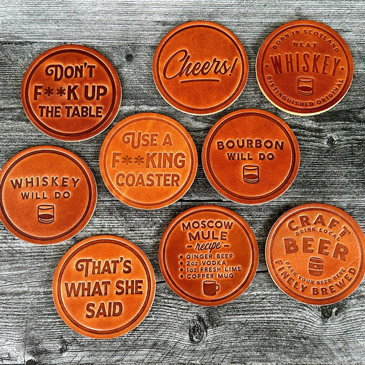 BowLift | Funny Leather Coasters
