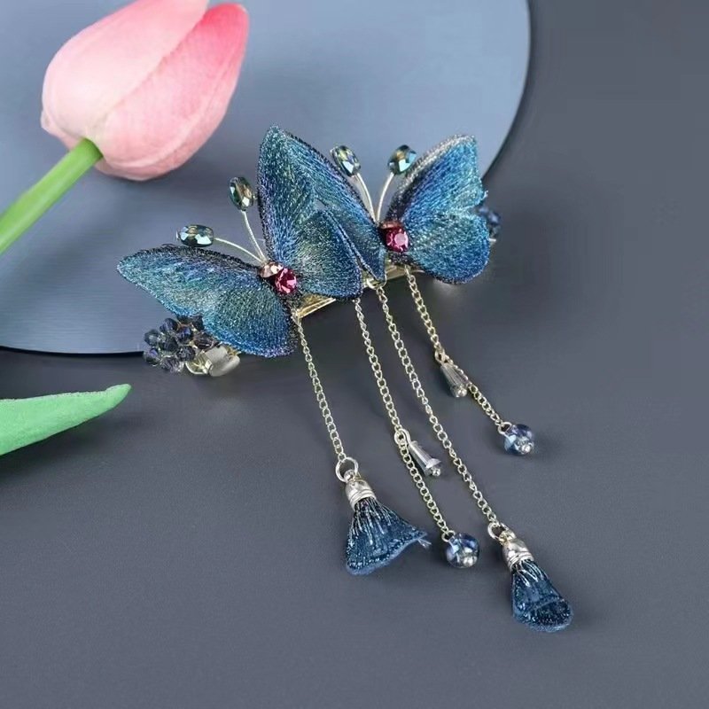 BowLift | Temperament Butterfly Rhinestone Tassel Hair Clip