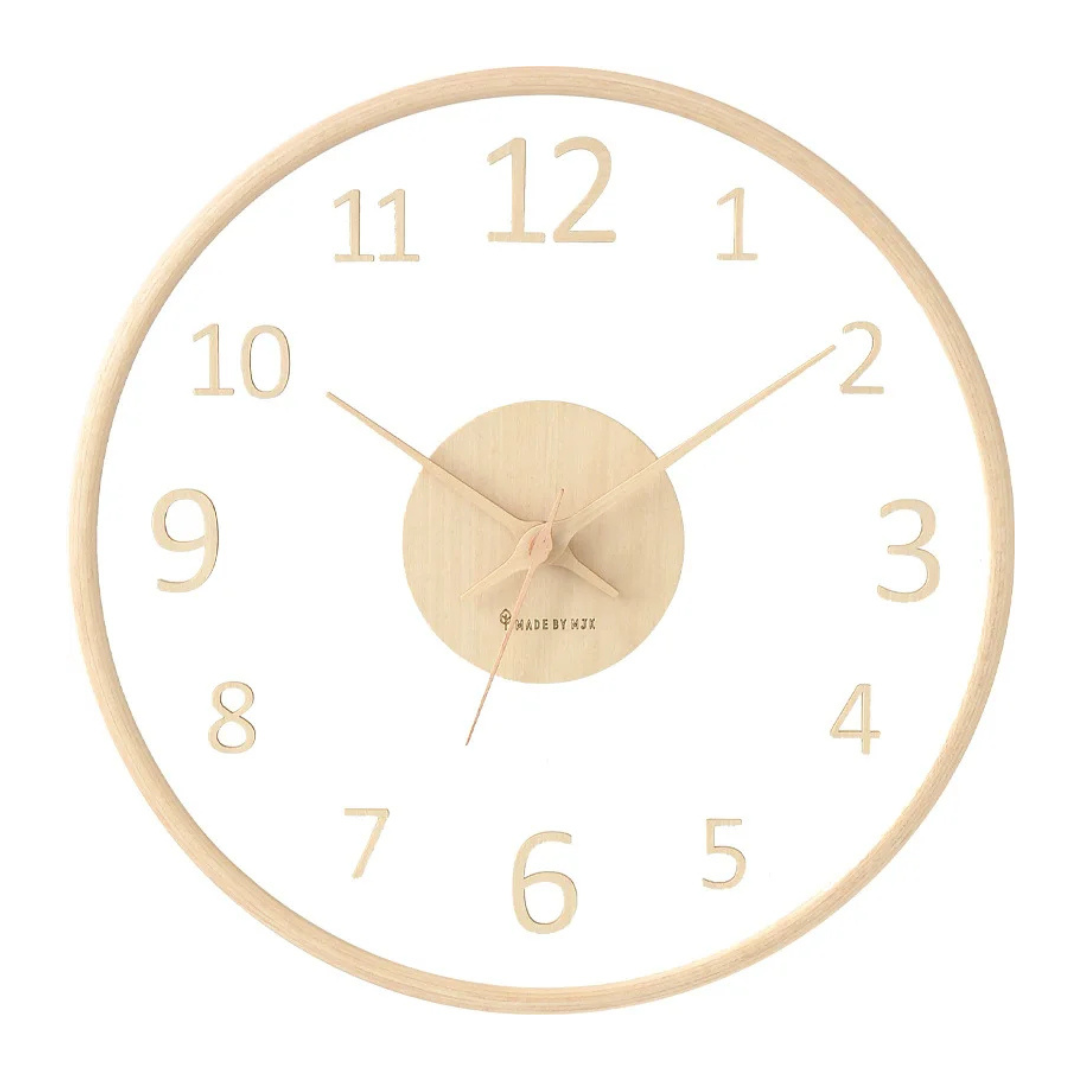 BowLift | Modern Wooden Clock with Glass Front Metron