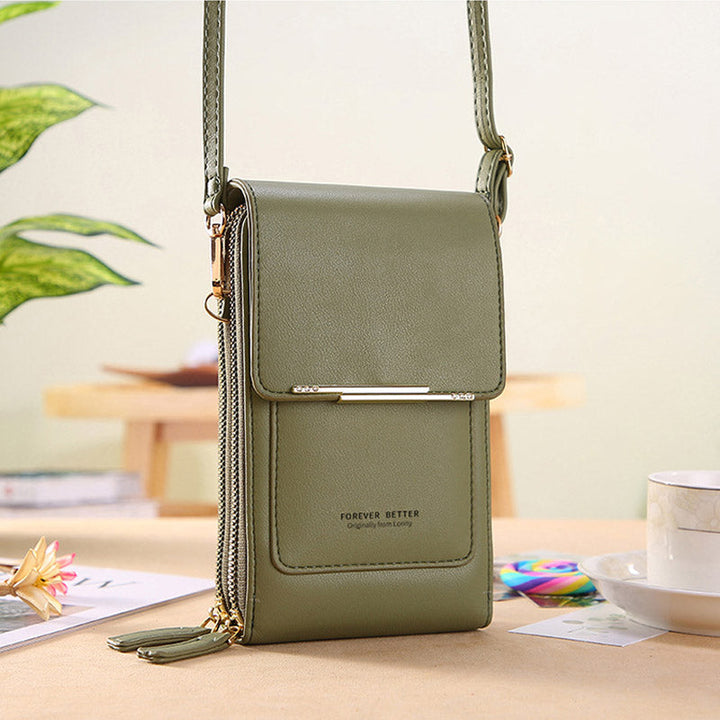 Anti-Theft Leather Bag with Touchscreen | Bowlift