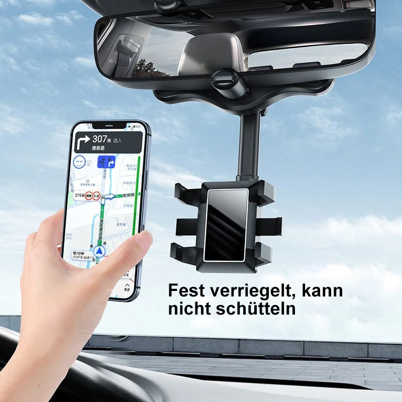 BowLift | Multifunctional Rotatable Car Rearview Mirror Phone Holder