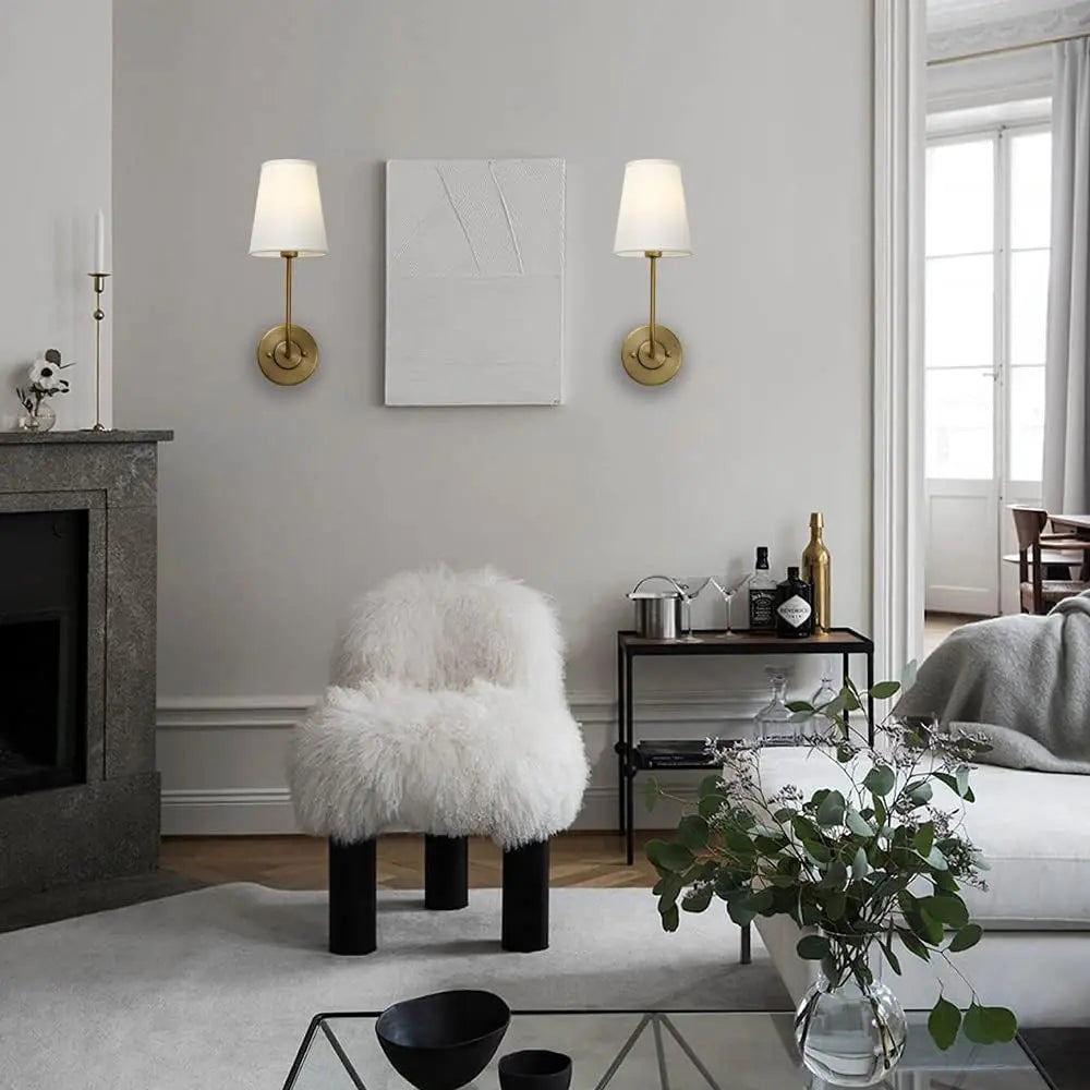 BowLift | LoomGlow – Modern Wall Lamp Featuring Woven Metal and Soft Fabric