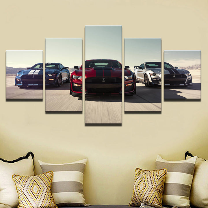 Racing Luxury Cars 5 Piece - Canvas Wall Art Painting | Bowlift