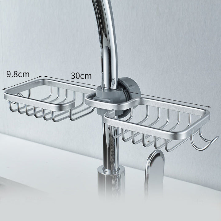 Shower holder for Shampoo & Soap – Stainless Steel – Silver or Black – No Drilling | Bowlift