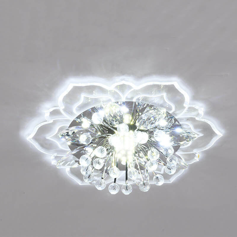 BowLift GlowPetal | LED Crystal Ceiling Light | Flower Shaped, RGB Color Changing & Energy Efficient